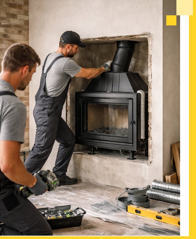 Установка каминных топок в Шатуре: монтаж, подключение