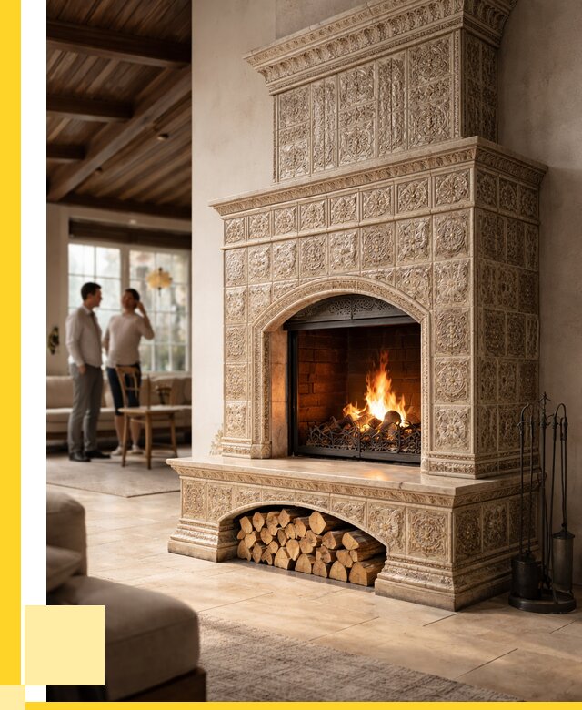 Купить изразцовый камин в Шатуре от 256100 р. | ЭриданШтр