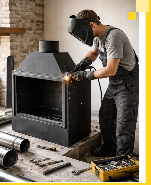 Продажа и установка металлических каминов в Шатуре под ключ