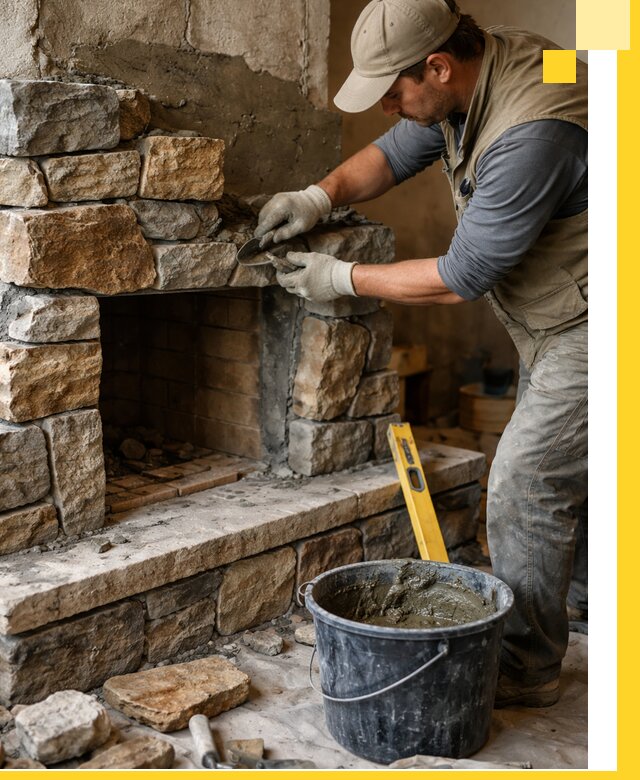 Изготовление и установка каменных каминов под ключ в Шатуре