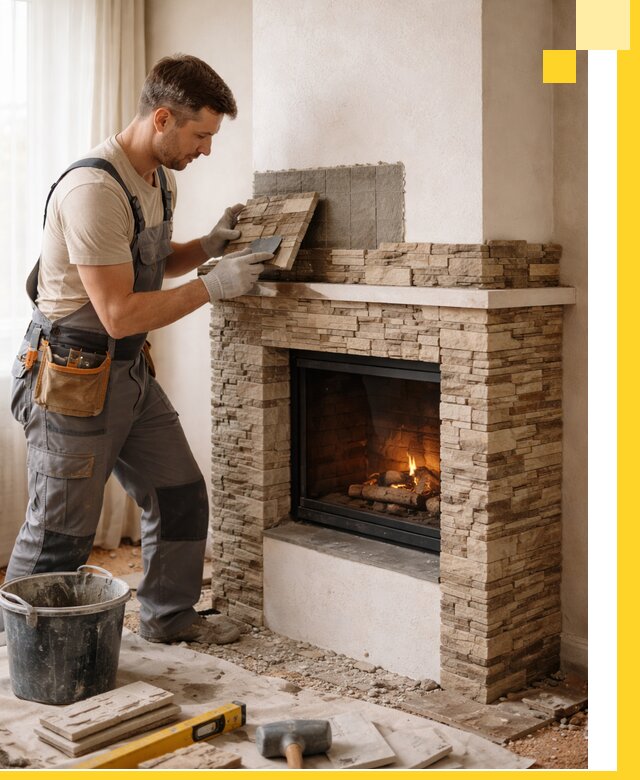 Изготовление и монтаж каминов для дома под ключ в Шатуре