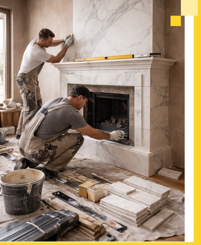 Отделка каминов в Шатуре качественные облицовочные работы