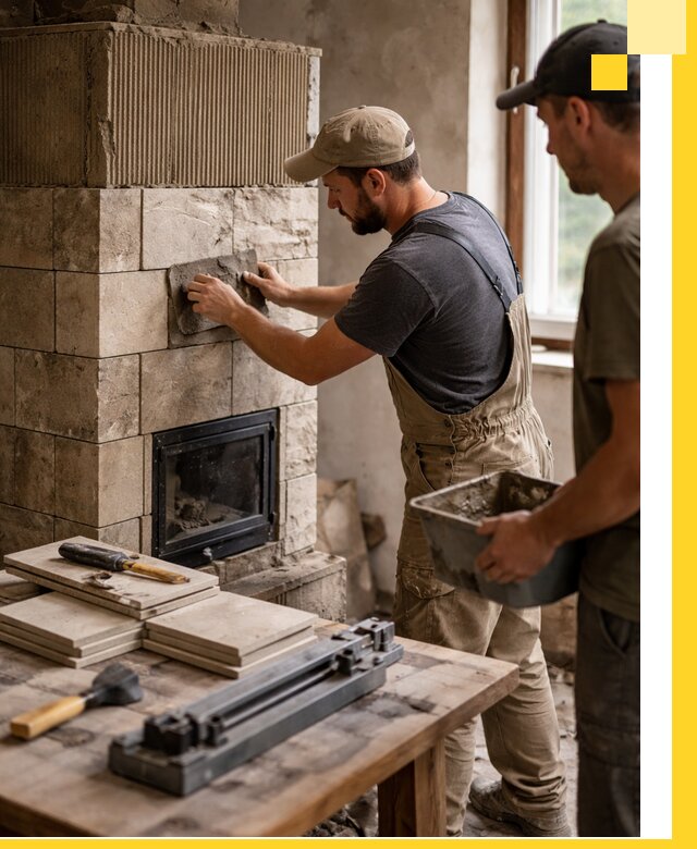 Профессиональная облицовка печей в Шатуре: керамика и камень