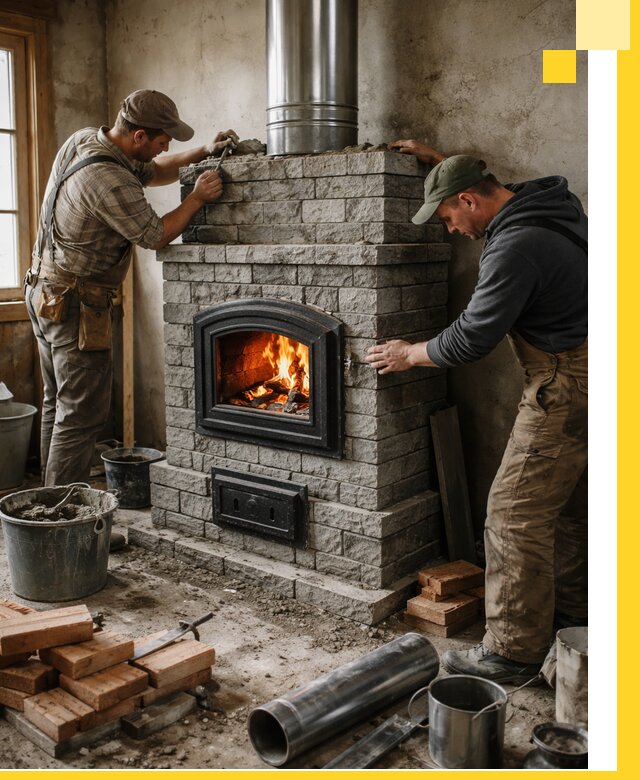 Производство, поставка и монтаж дровяных печей в Шатуре