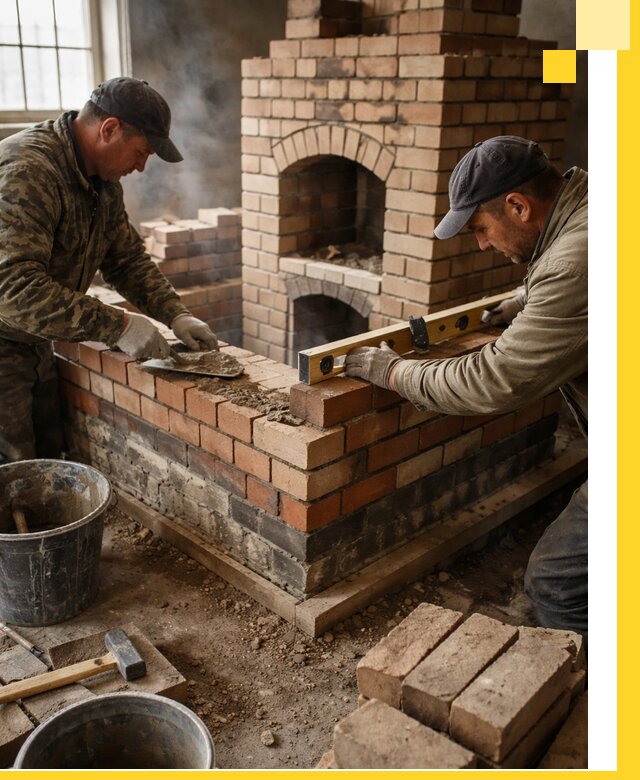 Изготовление и монтаж печей и каминов из кирпича в Шатуре