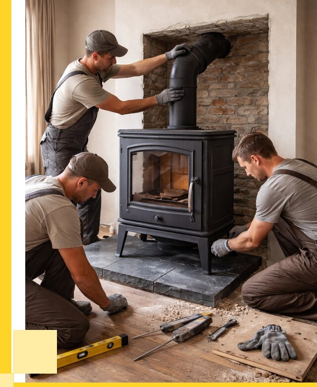 Монтаж печи камина в частном доме в Шатуре от 25610 р. | ЭриданШтр