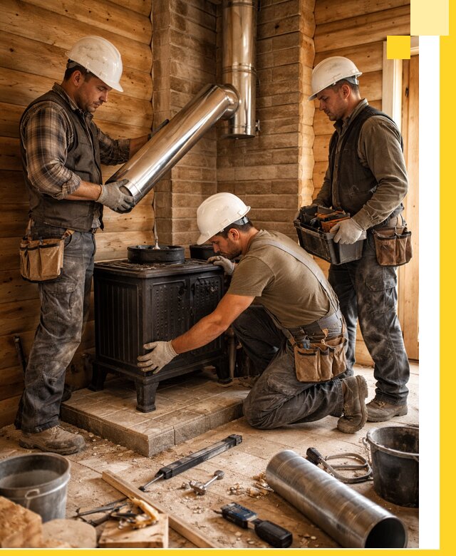 Профессиональный монтаж банных печей и дымоходов в Шатуре