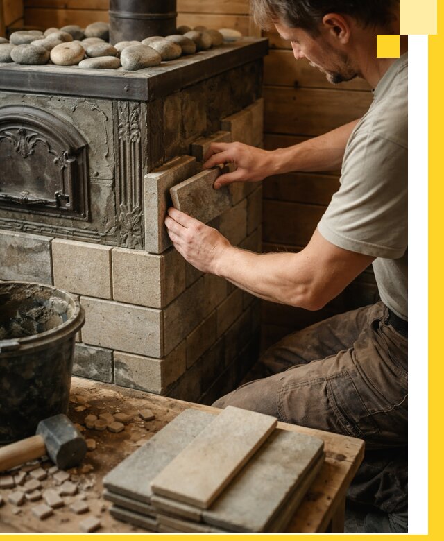 Облицовка банных печей в Шатуре профессиональная отделка