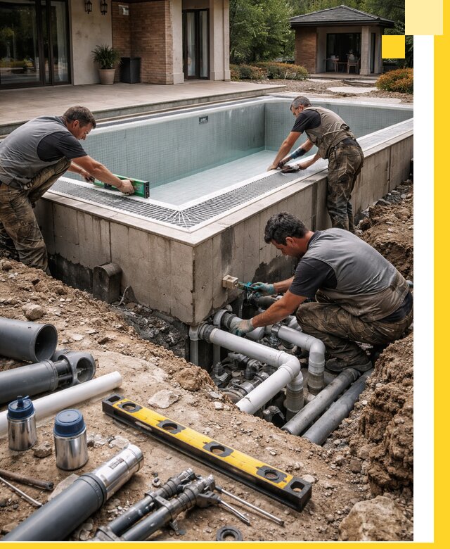 Строительство переливных бассейнов в Шатуре под ключ