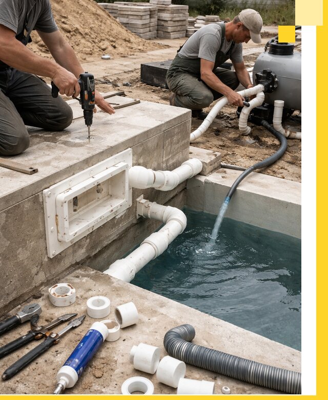 Строительство скиммерных бассейнов под ключ в Шатуре