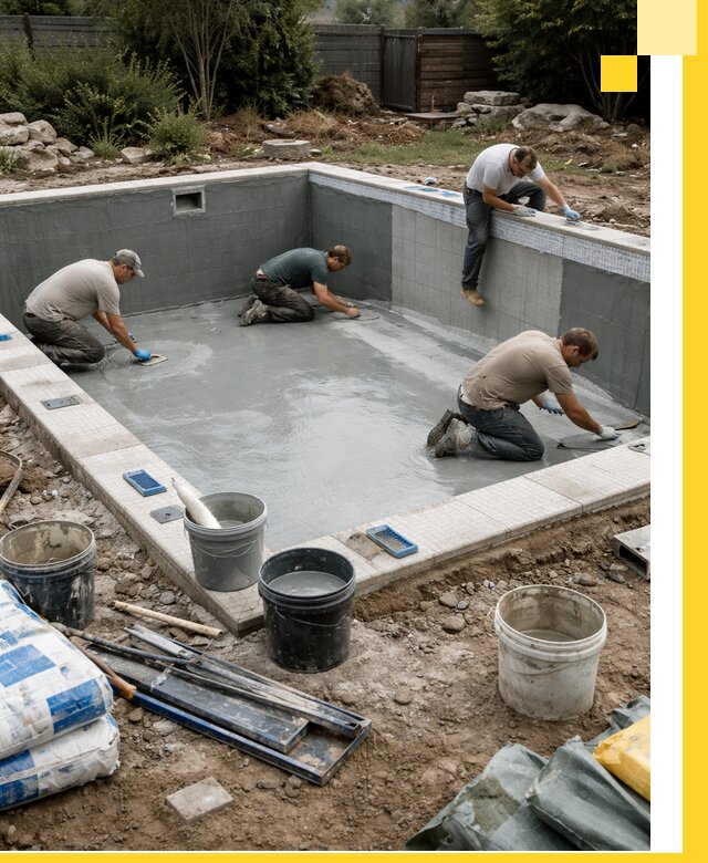 Изготовление и монтаж чаши бассейна под ключ в Шатуре