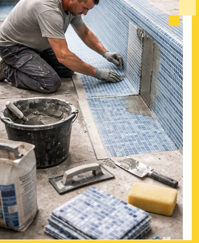 Укладка и ремонт мозаики для бассейнов под ключ в Шатуре