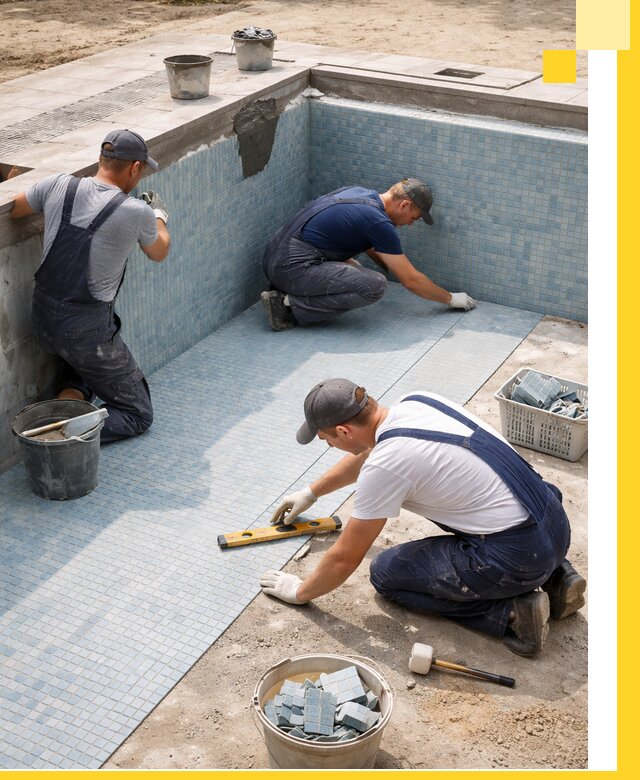 Укладка и установка плитки для бассейнов под ключ в Шатуре