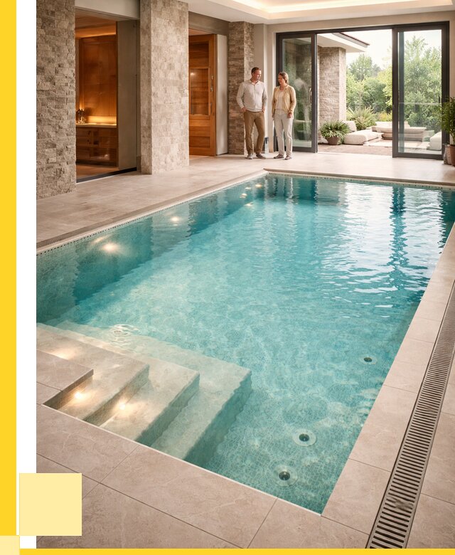 Бассейн во дворе в Шатуре: проект, отделка от 1229280 р. | ЭриданШтр