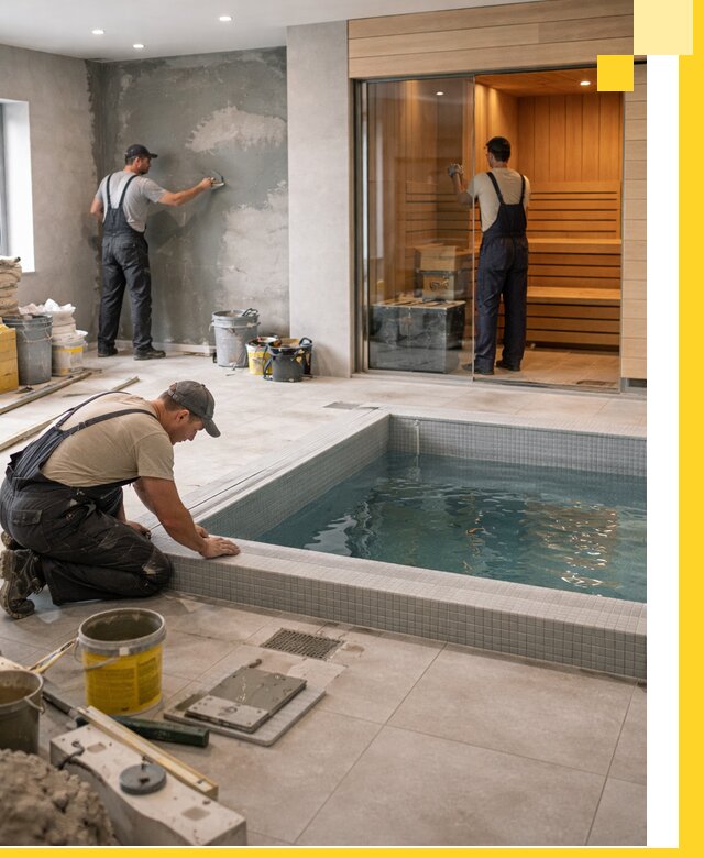 Проектирование и строительство сауны с бассейном в Шатуре