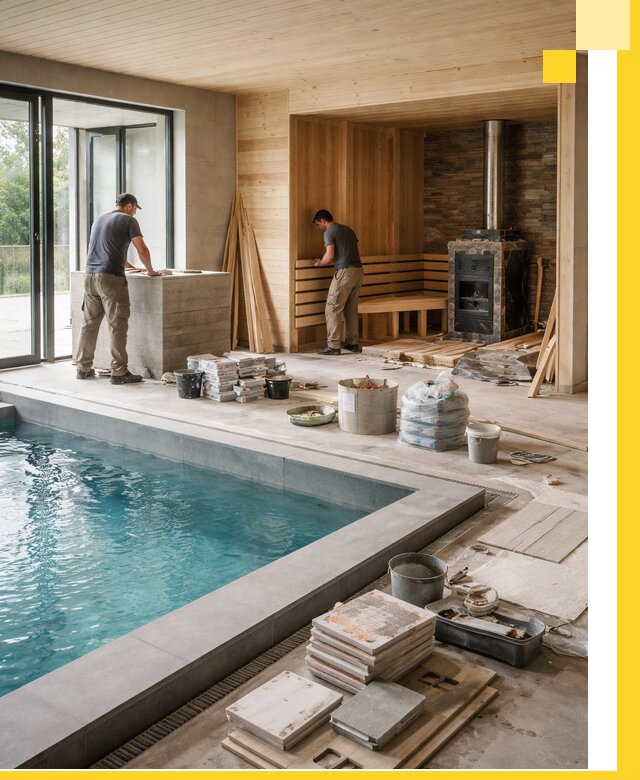 Проектирование и строительство бань с бассейном в Шатуре