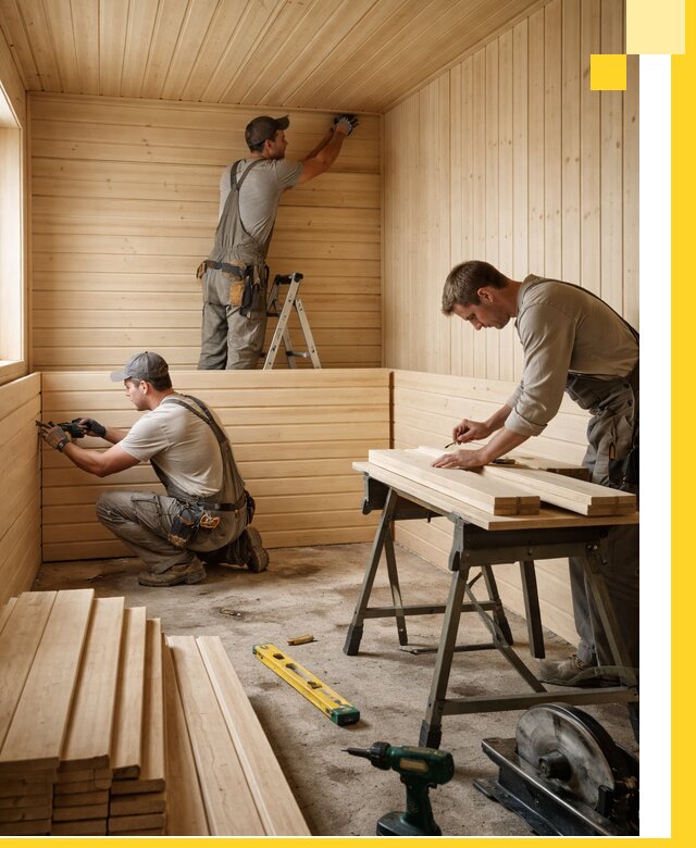 Обшивка саун в Шатуре из натуральной древесины под ключ