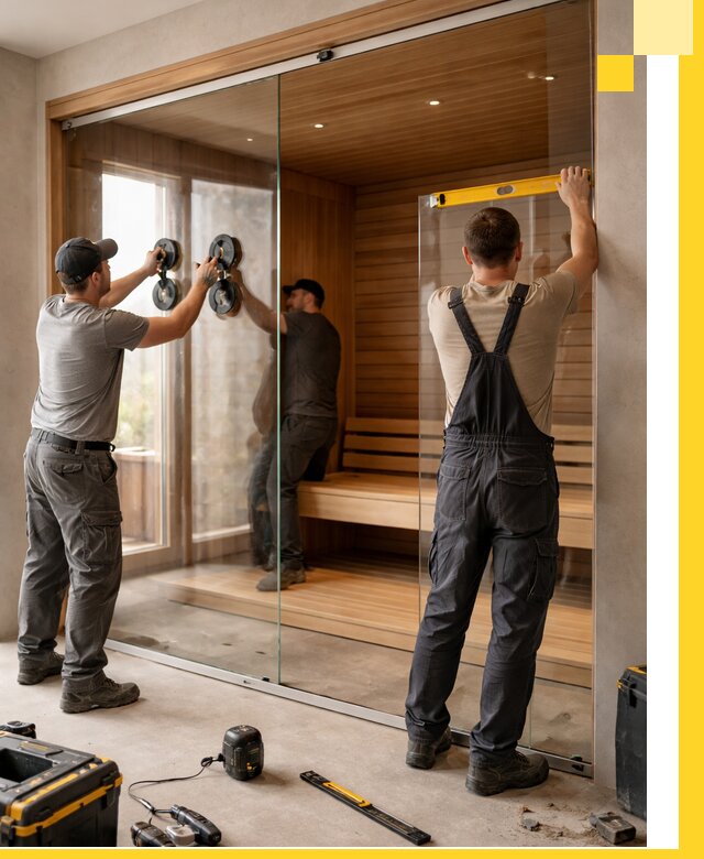 Производство и монтаж стеклянных саун под ключ в Шатуре