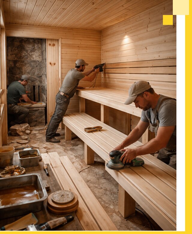 Профессиональная отделка бань в Шатуре под ключ, с гарантией