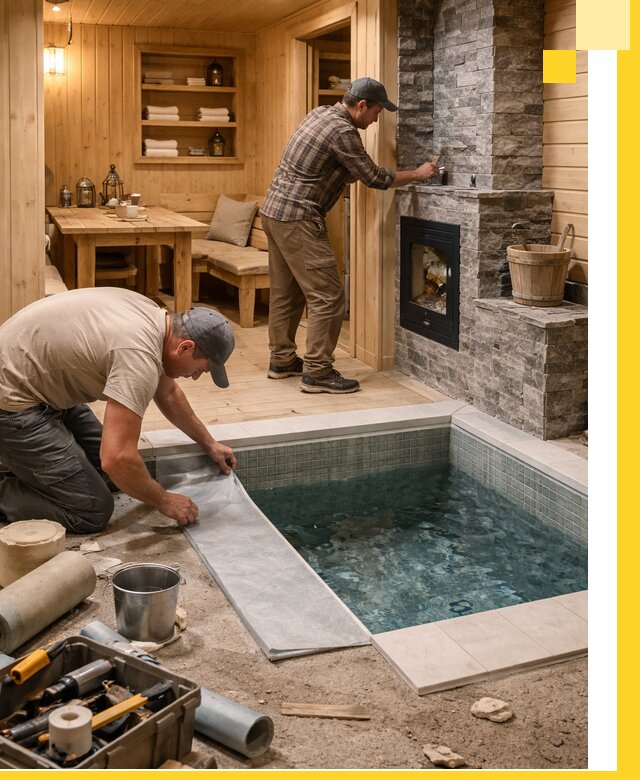 Строительство бань с комнатой отдыха под ключ в Шатуре