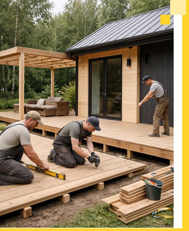 Строительство бань с террасой и бассейном под ключ в Шатуре