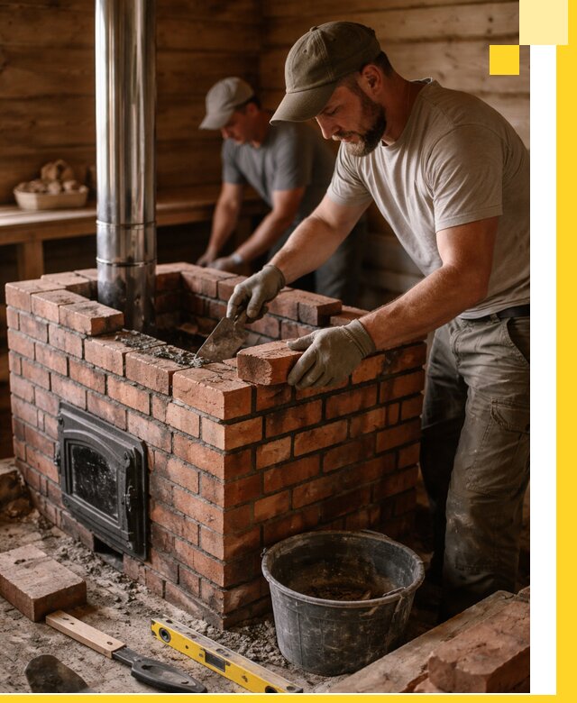 Кирпичные печи для бани под ключ в Шатуре, проект и монтаж