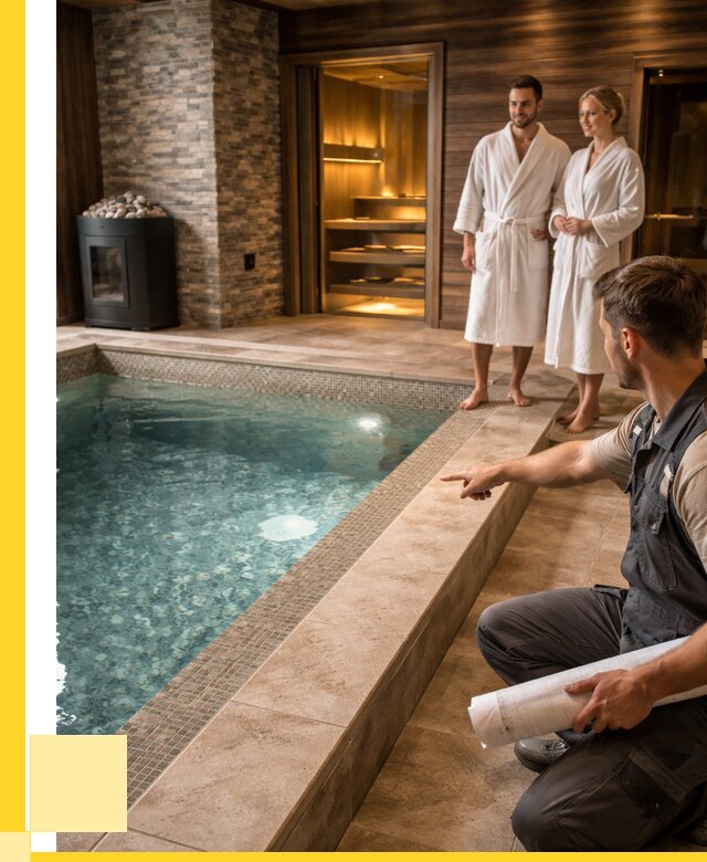 Проект бани с бассейном под ключ в Шатуре от 66586 р. | ЭриданШтр