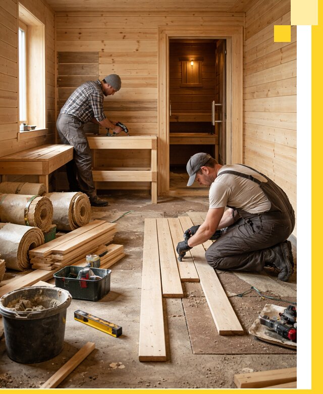 Индивидуальный проект бани с комнатой отдыха под ключ в Шатуре