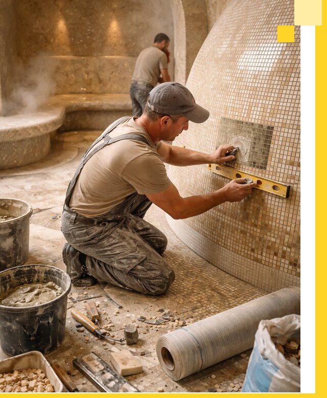 Хамам под ключ в Шатуре: проектирование, строительство, отделка