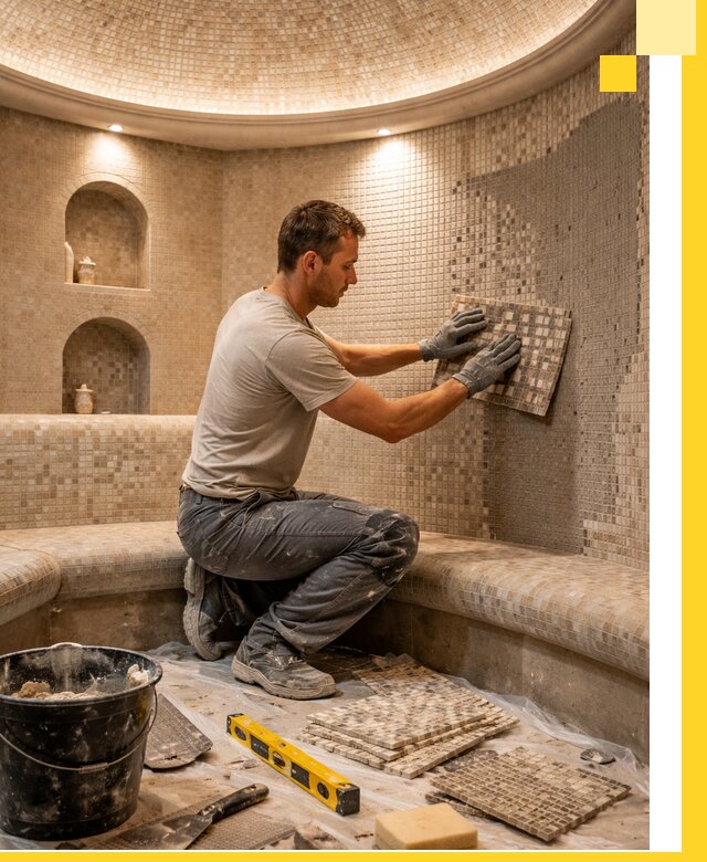 Устройство и монтаж домашнего хамама под ключ в Шатуре