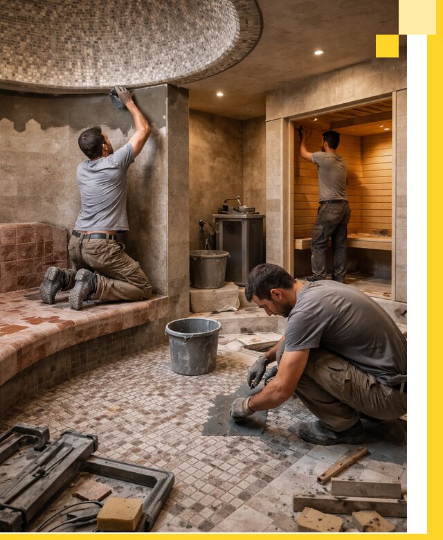 Проект и строительство хамама бани и сауны под ключ в Шатуре