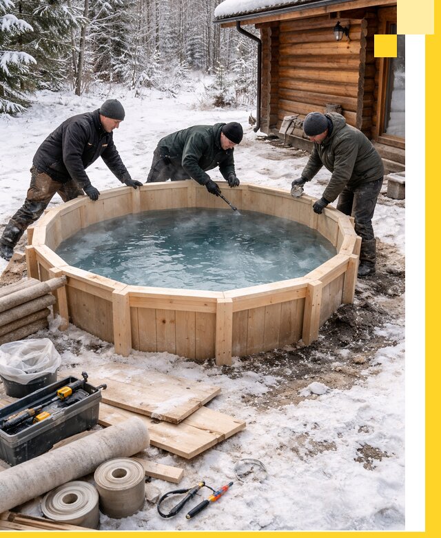 Изготовление и установка ледяных купелей под ключ в Шатуре