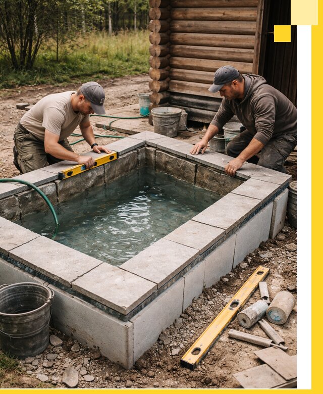 Изготовление и установка холодных купелей под ключ в Шатуре